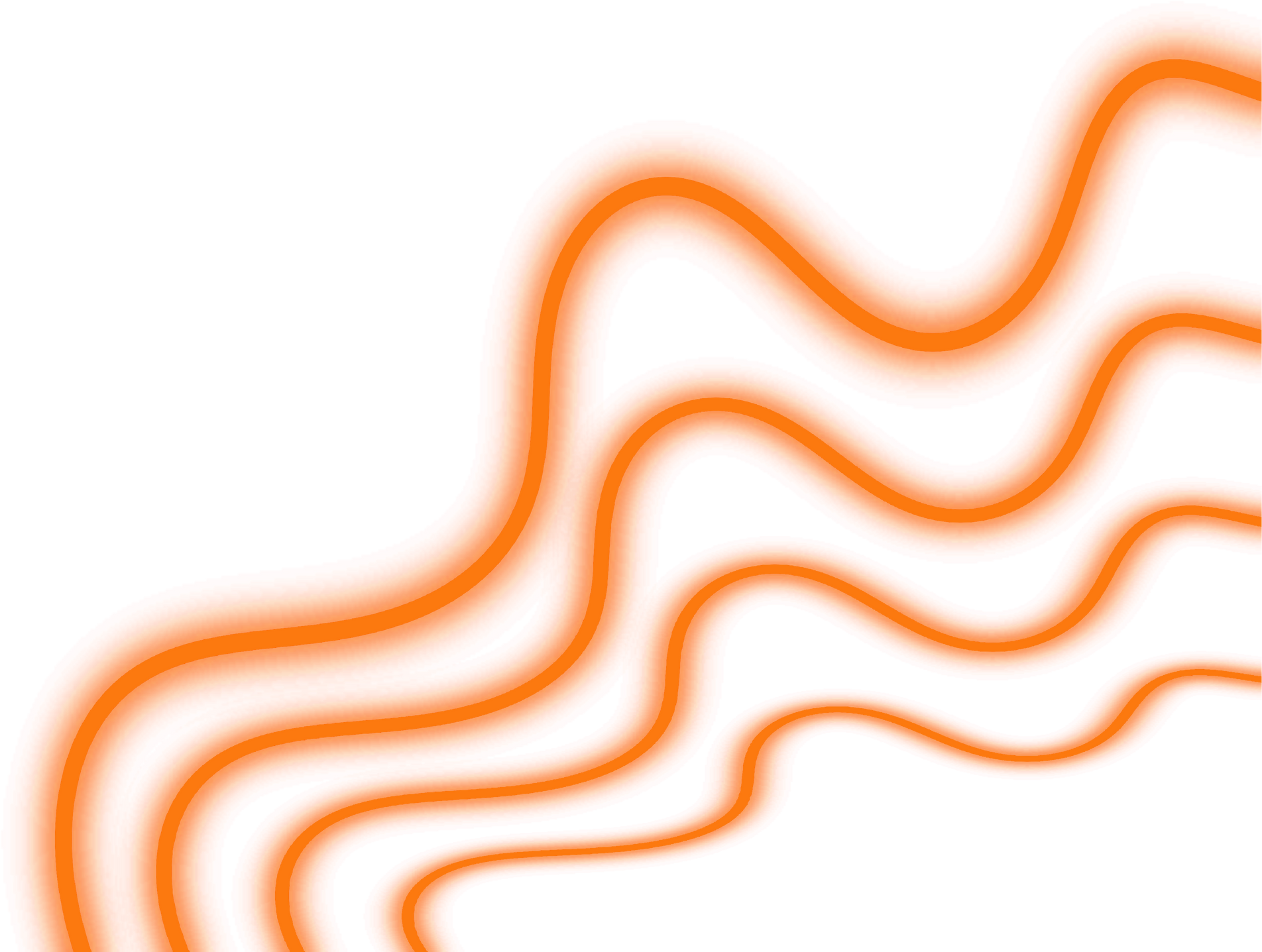 Orange Neon Wavy Corner